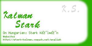 kalman stark business card
